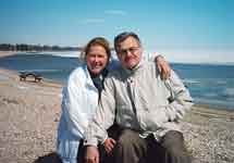 Ann and and I on Lake Winnipeg in the 'spring' of 2003.