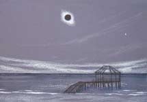 Solar eclipse in a drawing
